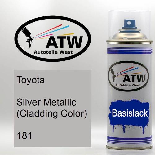Toyota, Silver Metallic (Cladding Color), 181: 400ml Sprühdose, von ATW Autoteile West.